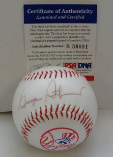 George Steinbrenner Autograph Baseball PSA DNA Yankees