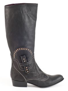 New El Vaquero Black Leather Boots Size 36 US 6