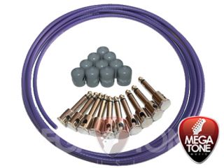 New George Ls Pedalboard Effects Cable Kit Purple and Gray