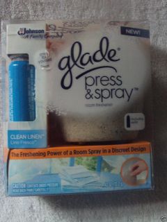 Glade Press Spray Clean Linen Room Freshener New