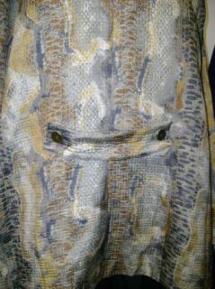George Simonton Snake Print Jacket w Removable Belt 2X