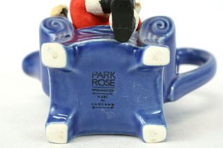  Enesco Park Rose Santa in Wing Chair Pitcher with Glady The Cat