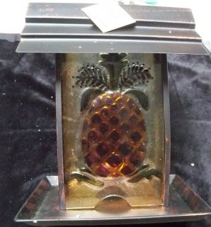 Beautiful Pineapple Glass Bird Feeder Crazy Mountain, New in box with