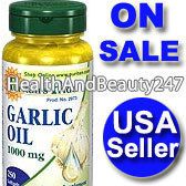 Garlic Oil 1000 MG 250 Softgels Cholesterol Support