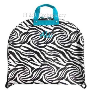 Personalized Blue Zebra Dance Pageant Garment Bag