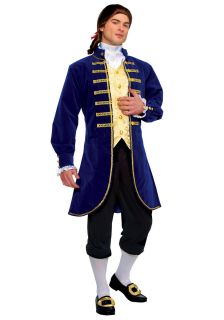 Adult Blue Aristocrat George Washington Colonial Men Costume Jacket
