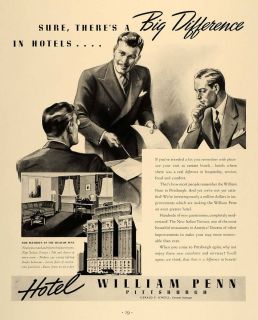  William Penn Hotel Pittsburgh Gerald P. ONeill   ORIGINAL ADVERTISING