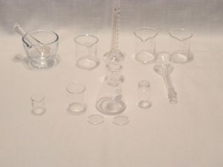 Chemistry Lab Glassware 12 Assorted