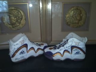  Malone NBA Game Worn Apex Shoes to Country Star Allan Jackson