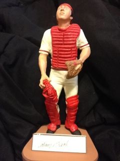 Johnny Bench Autograph Gartlan Figurine with Proof of Authenticity
