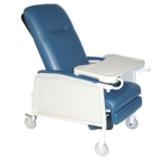 Drive Medical 3 Position Geri Chair Recliner Lift Chair 500LB Cap Blue