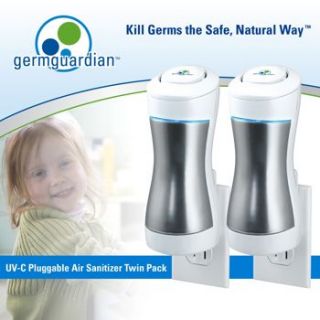 Germ Guardian Pluggable UV C Air Sanitizer Twin Pack Kills Germs Odors