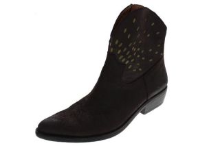 Nine West New Gertrude Brown Leather Cowboy Western Boots 8 BHFO