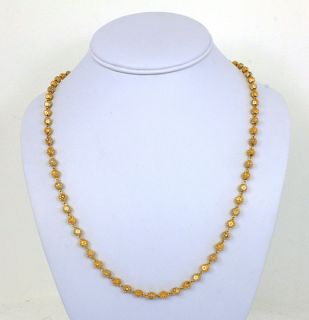 Ornate Two Tone 22K Gold Ladies Stylish Chain Necklace