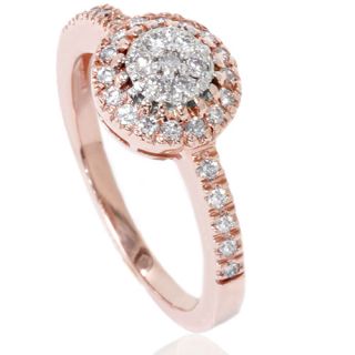  Diamond Anniversary Right Hand Engagement Ring 14k Rose Gold