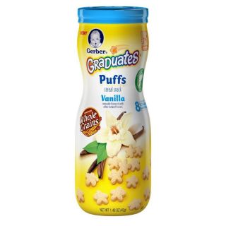  Flavors Pack Gerber Graduates Fruit Cereal Puffs Baby Snack Food