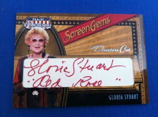 Gloria Stuart Old Rose Titanic Autograph Panini Screen Gems