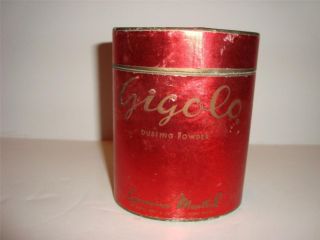 Vintage Gigolo Germaine Monteil Dusting Powder Box w Puff RARE Paris