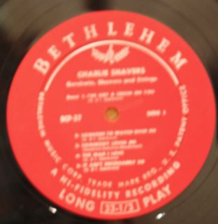 Charlie Shavers Gershwin Shavers and Strings LP Bethlehem BCP 27 Orig