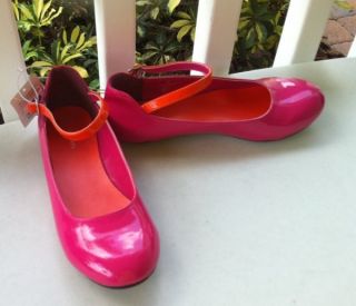 New Xhilaration Gerty Pink Patent Mary Jane Dress Shoes Girls 4 M