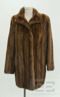 AJ Gervais Brown Mink Fur Half Length Coat