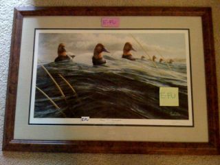 RON VAN GILDER Passing Storm Signed Limited Duck Framed Auto #ed