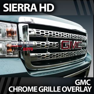 2011 2012 GMC Sierra 2500 3500 Triple Chrome Grille Overlay