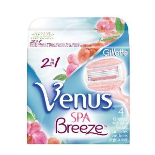 Gillette Venus Spa Breeze, Womens Razor Refill Cartridges, 4 Count