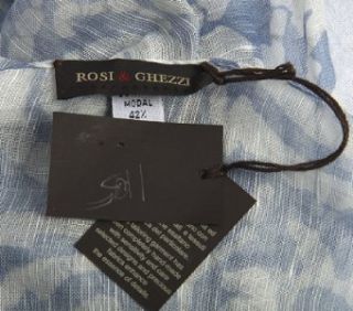 New Rosi Ghezzi Italian Luxury Modal Linen Wrap Shawl Scarf Stole