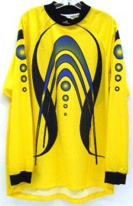 Adidas Cup Soccer Goalkeeper Goalie Jersey Size Large Yellow Blue MSRP