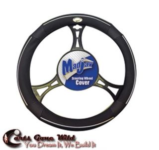 Golf Cart Steering Wheel Cover Black Leather Custom Look