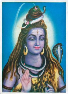 Hindu God Lord Shiva RARE Poster 6 5x9 052