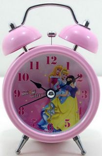 Disney Princess Children Girls Desktop Light Twin Bell Alarm Clock