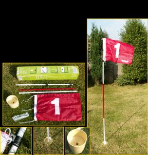 Full Size Practice Golf Flag Pin Cup Hole Putting Chipping Driving Set