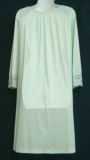 This is a Lovely Vintage Aqua Green Knee Length Nylon Robe by Gilead.