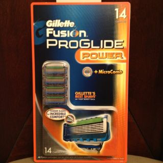Brand New Gillette Fusion Proglide Power Microcomb 14 Cartridges