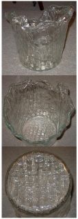 Vtg Blenko Art Glass Bowl Wine Bucket Free Form Lava