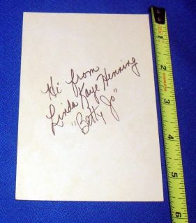 1960s Petticoat Junction Betty Jo Signed Color Promo Card Free 91012