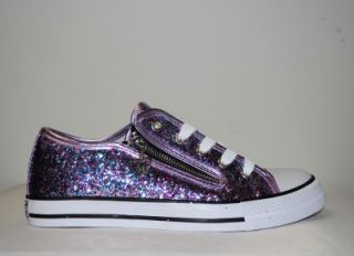Gotta Flurt Glitter Laceup Sneaker Multi Purple Mystiqu