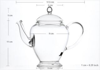 New Aladdin Kettle Handmade Thin Walled Clear Glass Teapot (Pitcher