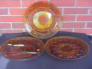 Indiana Tiara Sandwich Glass Serving Platters 3 Types
