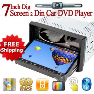 Hot Sale 7 Double 2Din Car GPS Unit DVD Player Dual Zone Radio