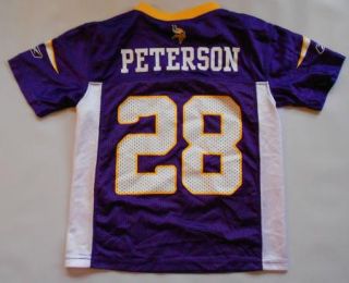Adrian Peterson 28 Vikings NFL Football Jersey Child Small s 4