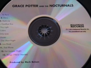 GRACE POTTER & THE NOCTURNALS ADVANCED PROMO CD + BAND BIO SHEETS Self