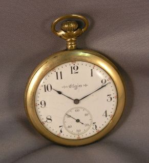 Antique Elgin Pocket Watch Illinois Watch Co Gold Filled Case Open