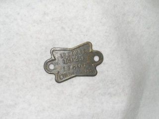 rare 1925 luzerne county pa dog license tag