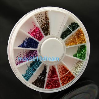 Decoration Glitters Acrylic Tips Manicure Wheel Bead Nail Art 1mm