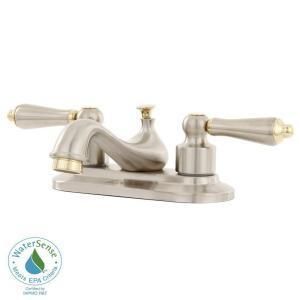 Glacier Bay Teapot 4 2 Handle Bathroom Faucet in Brushed Nickel with