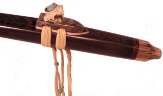 Native American Style Flute Custom Made of Wenge Wood Key of G No 251