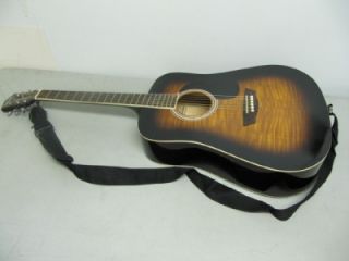 george washburn acoustic sunburst 6 string guitar